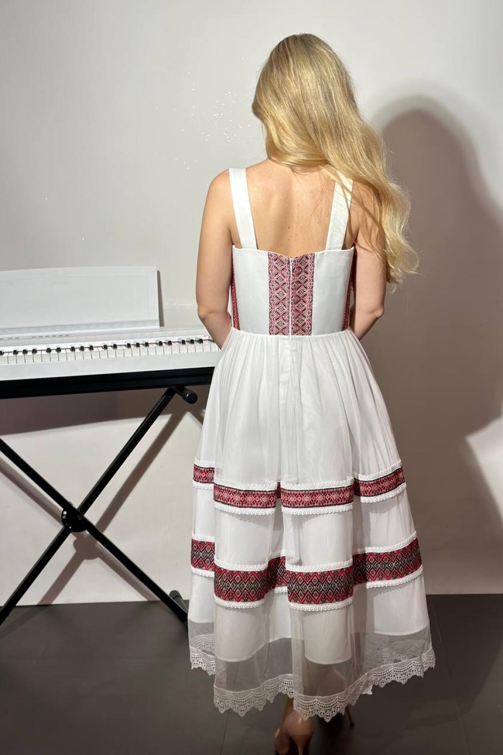 Corset dress with embroidery