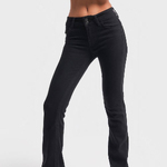 Black flared jeans