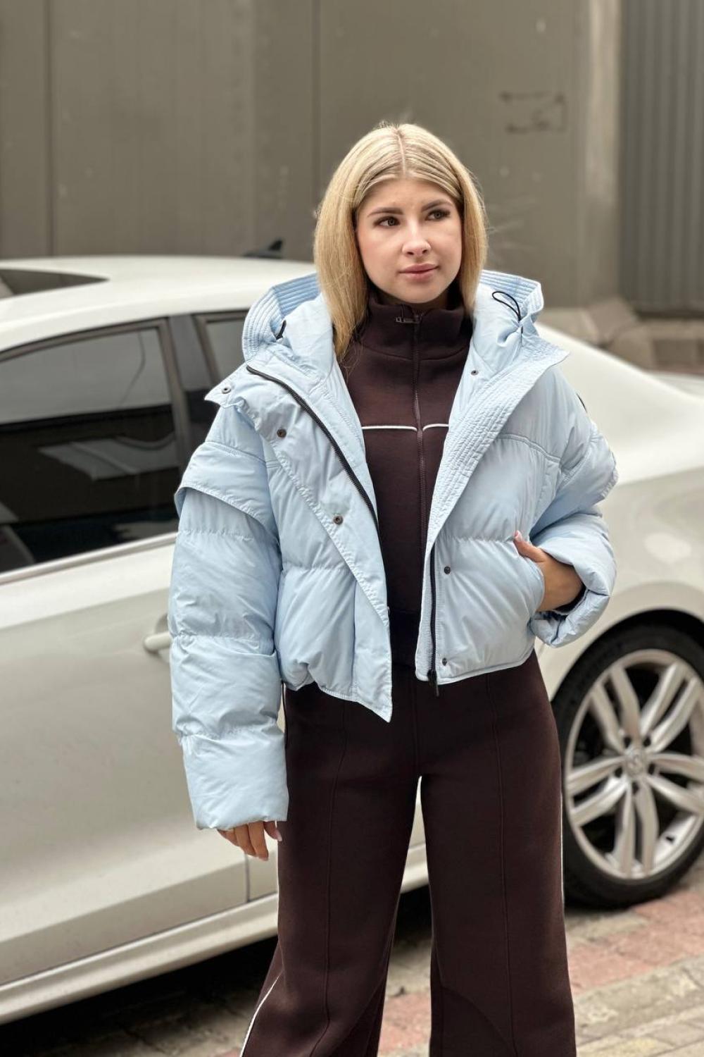 Blue short vest jacket 1365-blueRealiz