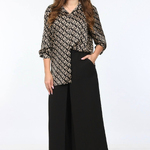 Wide-leg skirt trousers