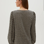 Black printed blouse