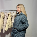 Demi-season green jacket in large sizes