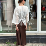 Chocolate dress-combination made of silk.