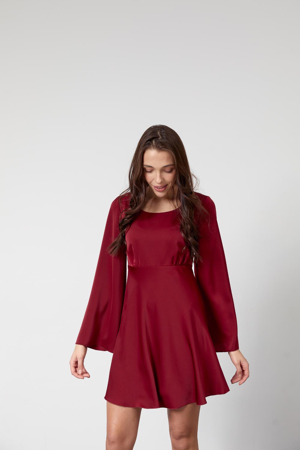 Burgundy mini dress