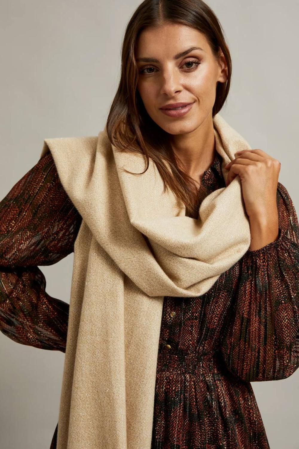 A beige  scarf