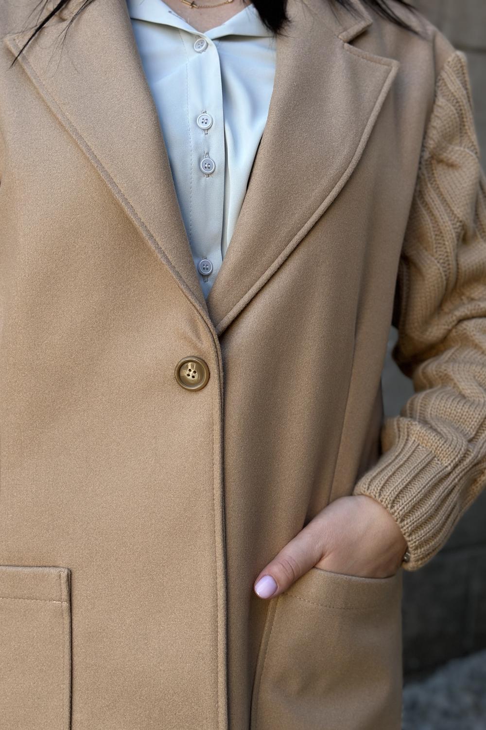 Cardigan for women with buttons beige HARDY