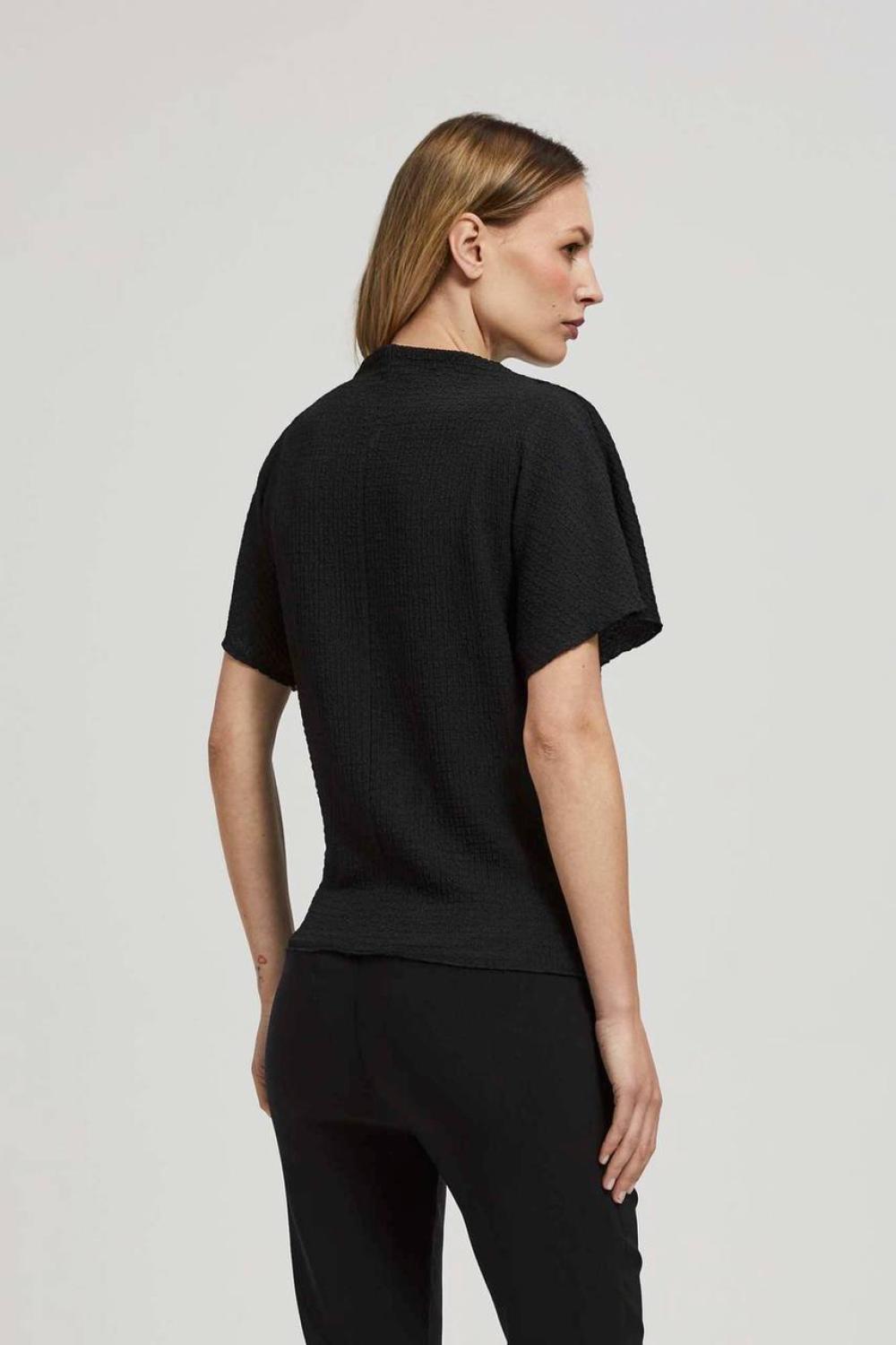 Knitted black T-shirt