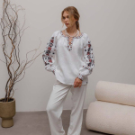 Women's Vyshyvanka Verkhovyna white and pink from Svarga