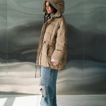 Winter jacket in cappuccino color