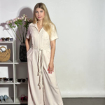 Jumpsuit made of milk linen