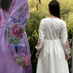 Milk embroidered dress with Rowan by-ESQ