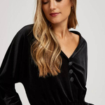 Black velor mini dress