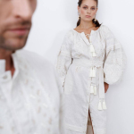 Сукня вишиванка жіноча дизайнерська лляна бежева Соломія EMBROIDERED GEM