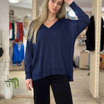 Blue loose-fit jumper SS21-055-K-Realiz