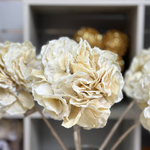 Premium artificial velvet hydrangea with glitter on the leg 62 cm