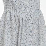 Women's sundress milky in cornflower print