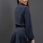 Grey knitted mini dress