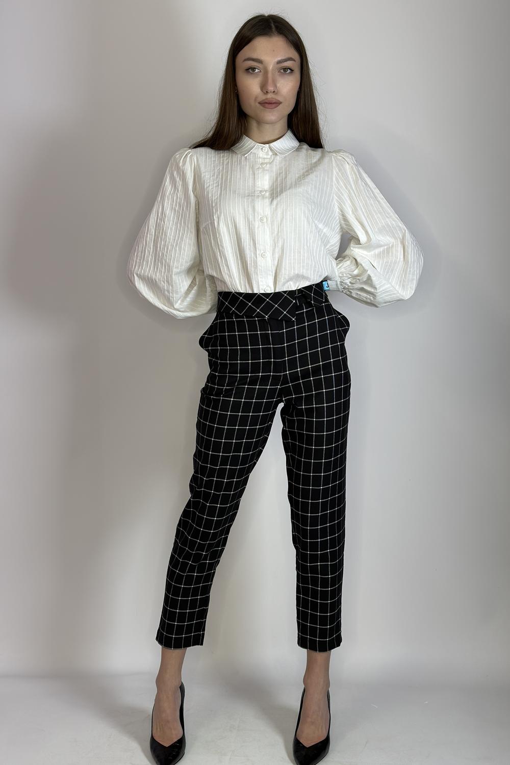 Брюки теплі в клітинку Yuka Paris