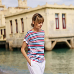 Blue striped T-shirt
