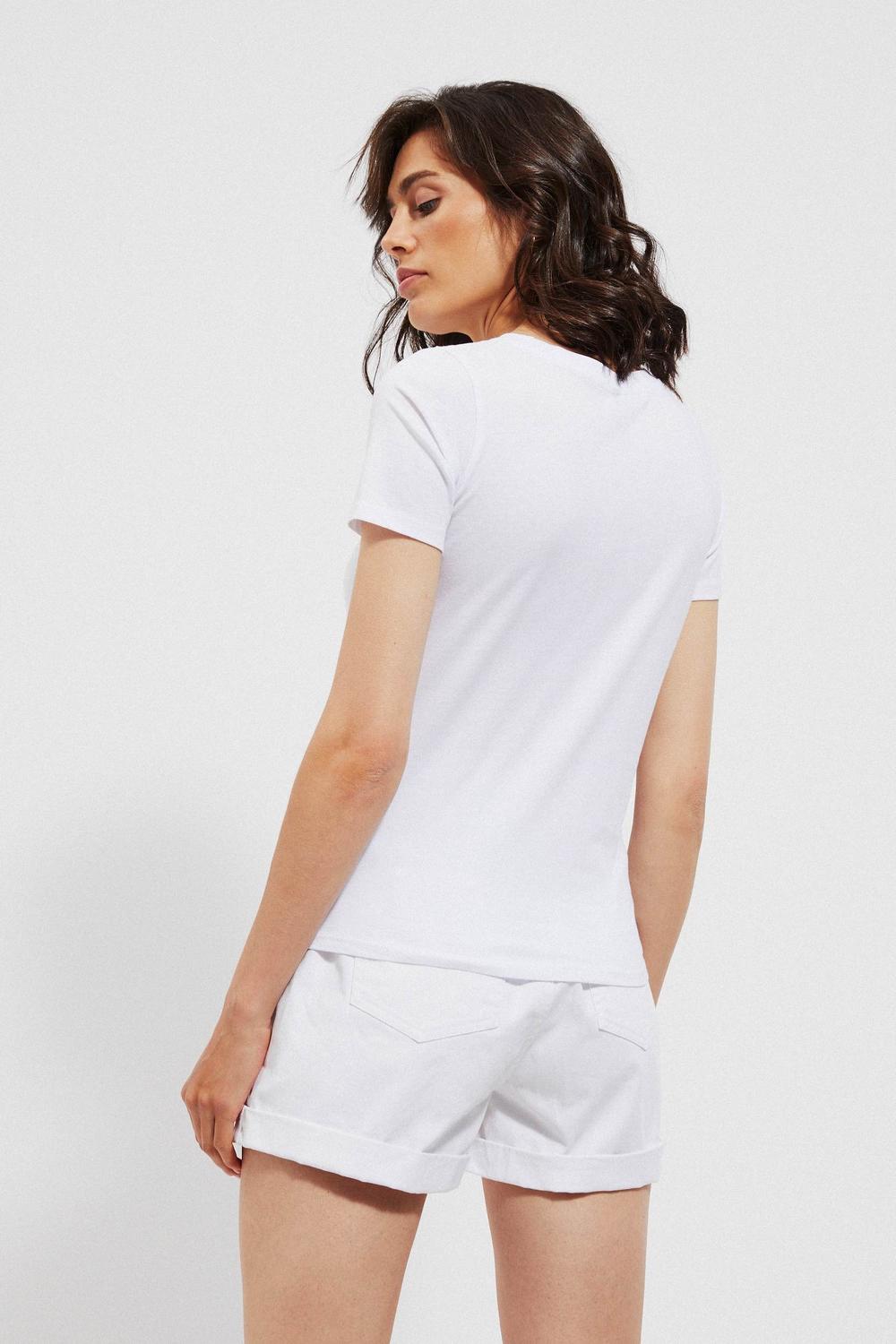 T-shirt white printed Moodo L-TS-3514