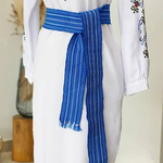 Belt edge to embroidered blue MEREZHKA