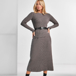 A-line skirt knitted from warm yarn 2469 Bellise