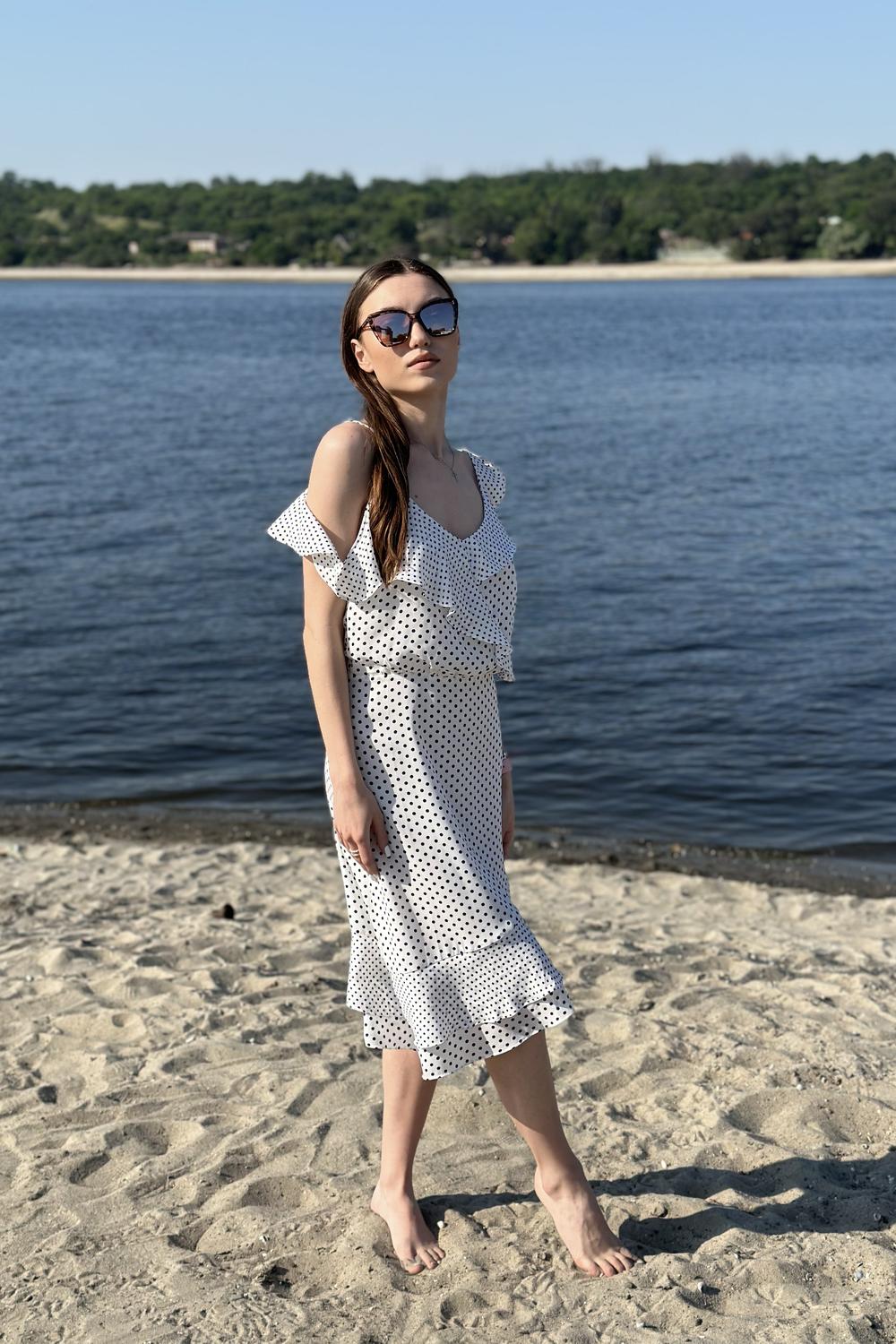Sundress chiffon in peas SS19-122