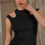 Black 1783 Bellise striped top