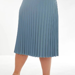 Blue-gray pleated skirt