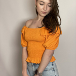 Стильний помаранчевий топ-резинка Roket fashion