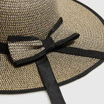 Beige wicker hat