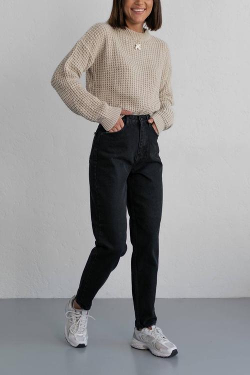 Джинси straight чорні 464 Woman Denim