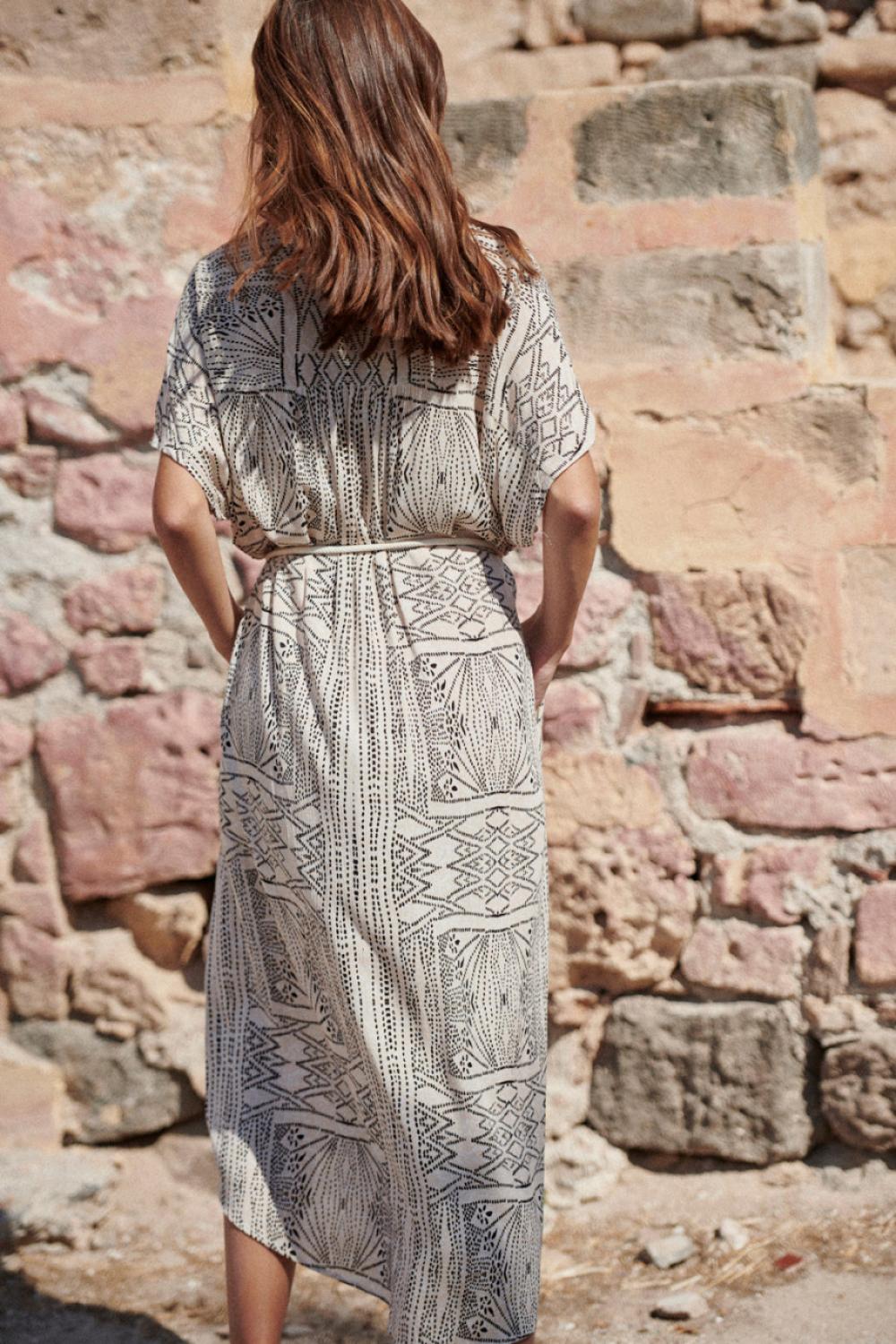 Printed midi dress 23PE091 LAURA+MAX