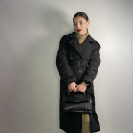 Trench coat women's black insulated 937-01 HARDY
