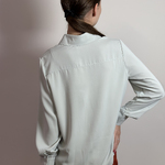 Blouse chiffon light gray 6403 AZURI