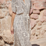 Printed midi dress 23PE091 LAURA+MAX
