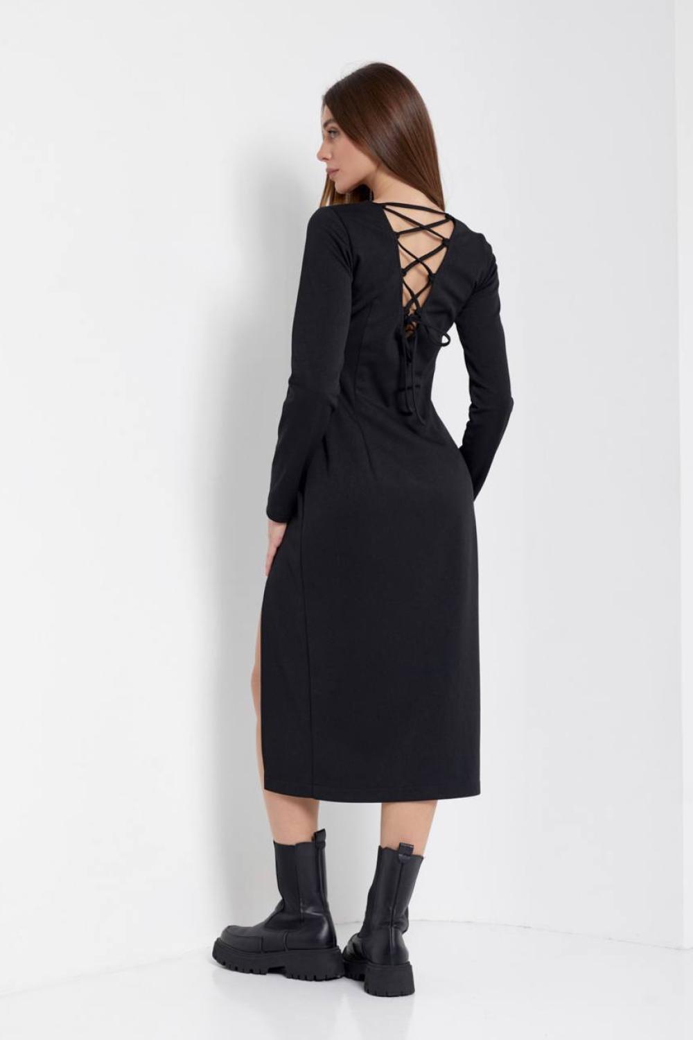 Midi knitted dress with a slit on the left leg 1420 Artmon