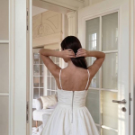 A white cocktail dress for a school-leaving party in Zaporizhzhia