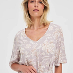 Beige printed summer dress