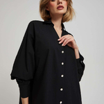 Shirt black free cut Z-KO-4216 MOODO