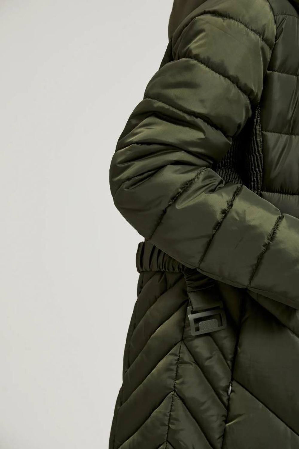 An olive  jacket