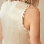 Vanilla satin maxi dress
