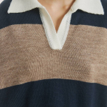 Blue striped wool jumper