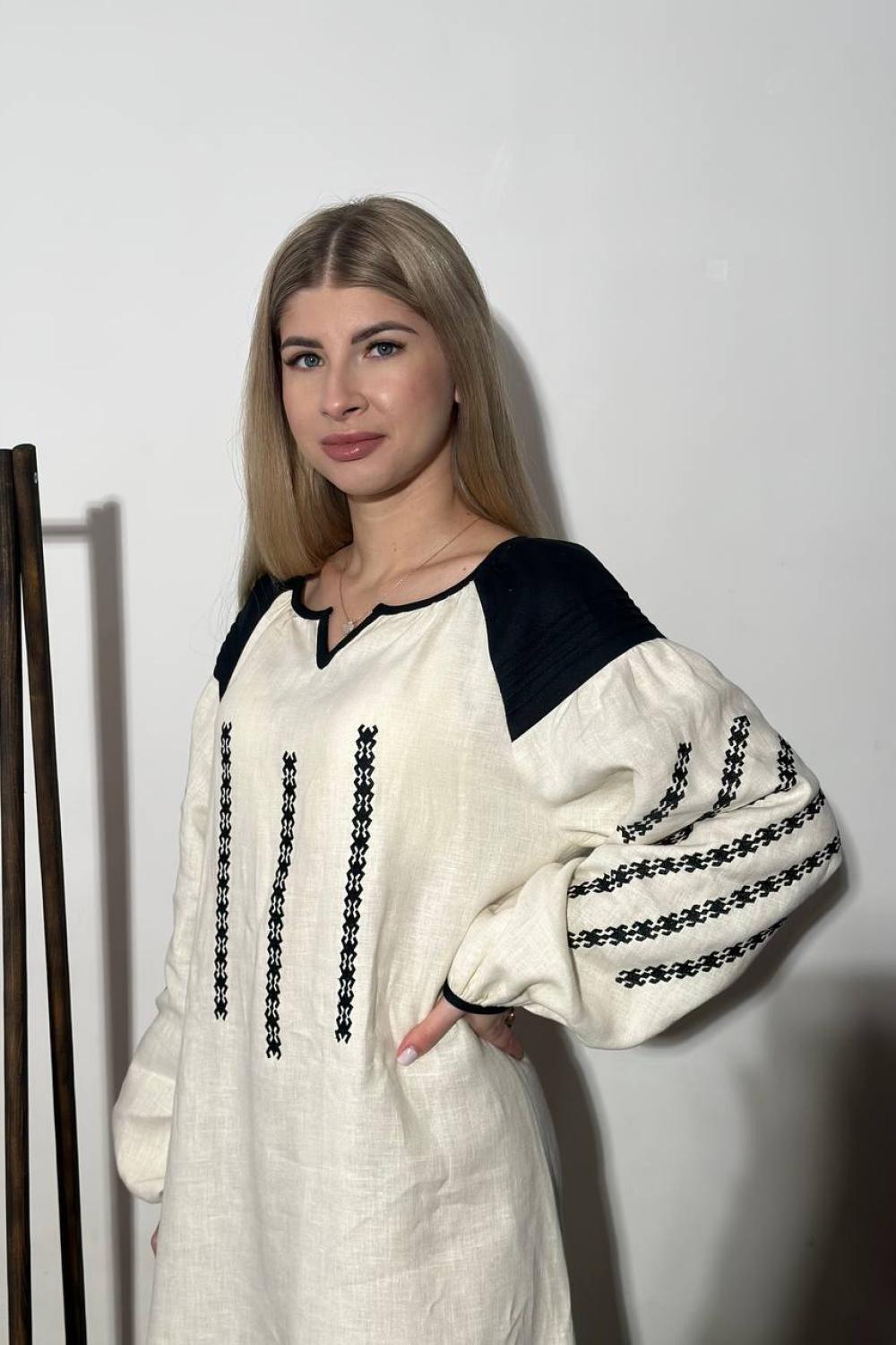 Embroidered dress white on white