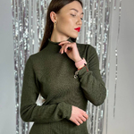 Сукня трикотажна оливкова 22AH096 LAURA+MAX
