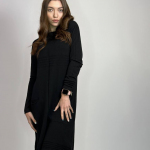 Dress knitted black PPT Style N-9116