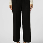 Black Classic Straight-Leg Pants