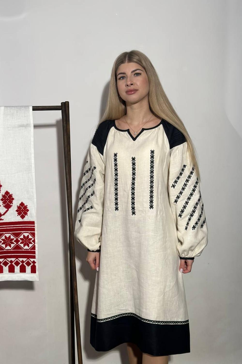 Embroidered dress white on white