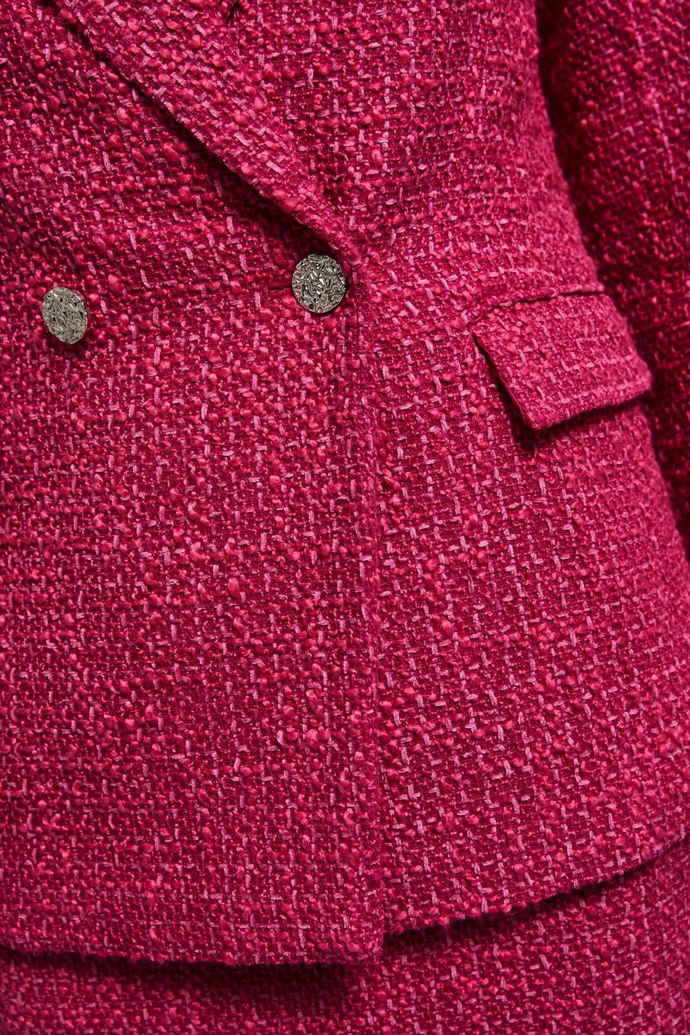Women's fuchsia tweed jacket Z-MR-4204 MOODO