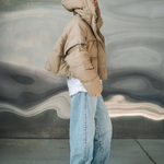 Beige short jacket 1365-beige-Realiz